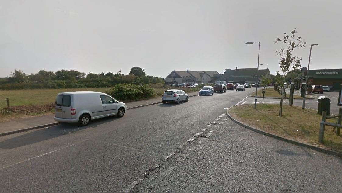The site of the proposed Costa drive thru at Minster services in Laundry Road. Picture: Google (7638824)