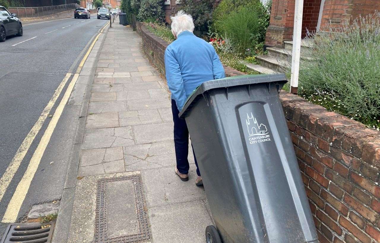Nan Miller, 94, wheeled her green waste bin two miles to the Canterbury tip