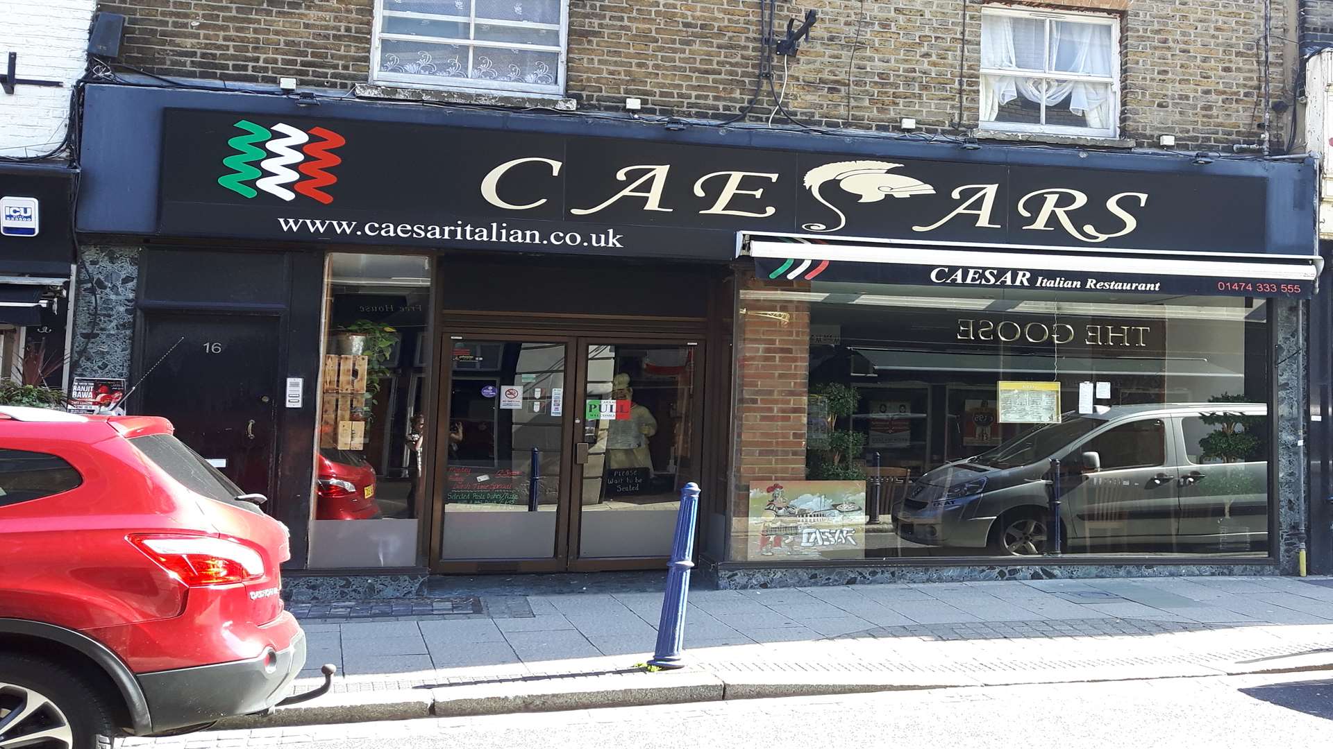 Ceasers is one of many Italian outlets in Gravesend Town Centre.
