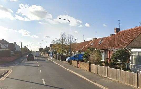 It happened in Queenborough Road, Sheerness. Picture: Google Maps