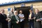 Members of the committee visiting toilets as part of their review. Picture: John Wardley