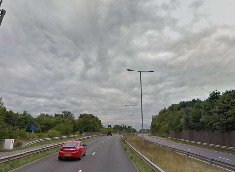 Traffic built on the A228 due to the alleged fight. Picture: Google