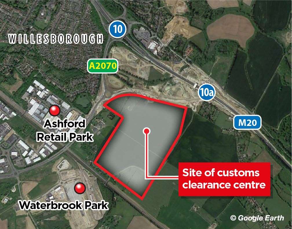 Where the post-Brexit 'lorry park' is being built