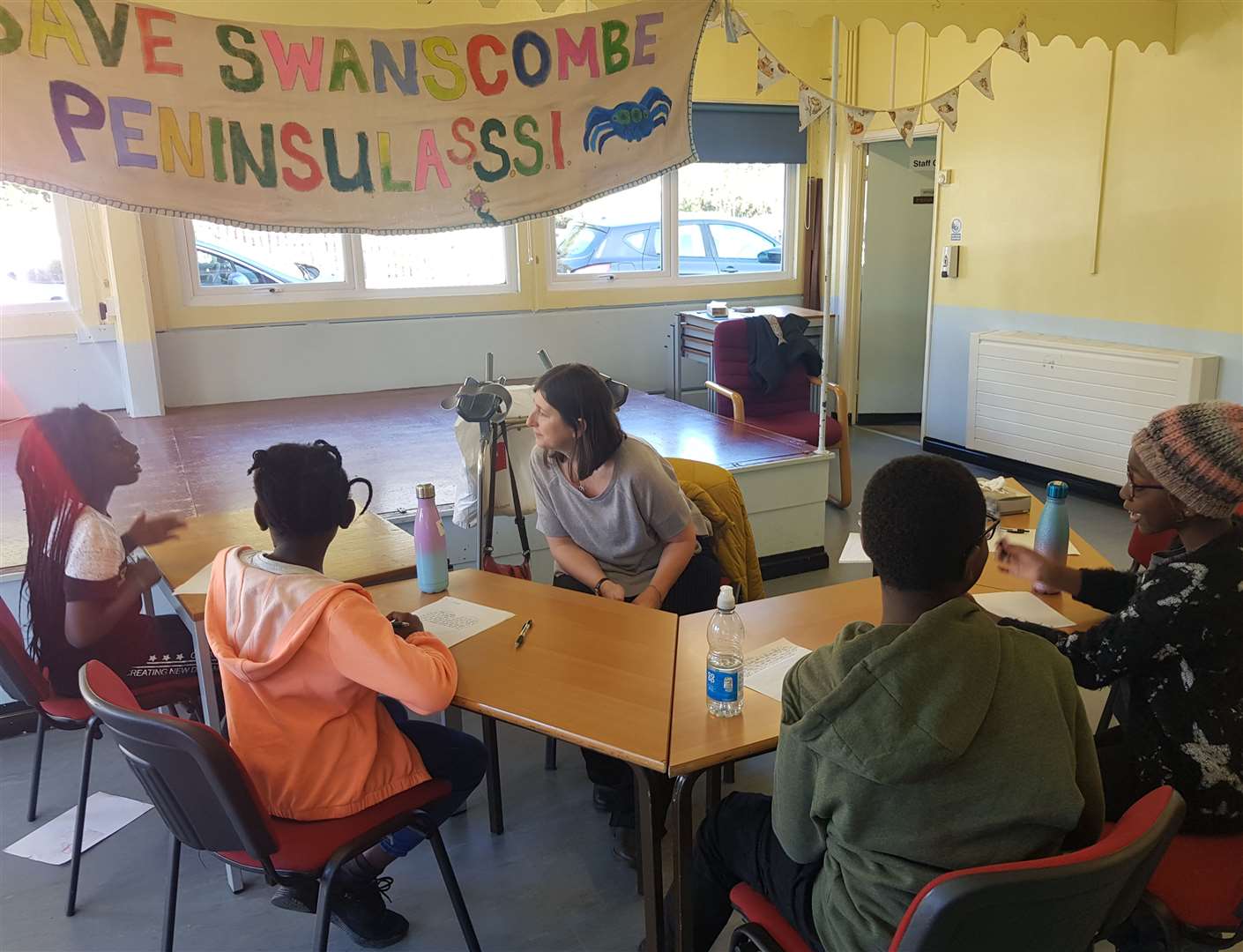 Children wrote poems with the assistance of a local poet. Photo: Laura Edie/ Save Swanscombe Peninsula