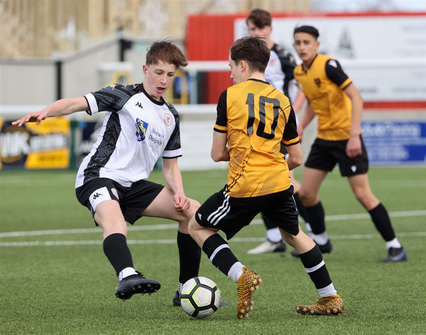 Maidstone under-14s' Sammy Railton on the ball against Bromley at Holm Park. Picture: PSP Images
