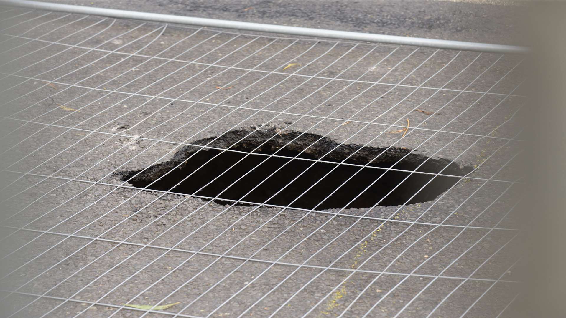 The sinkhole in St Mary's Road, Dymchurch. Picture: Chris Davey