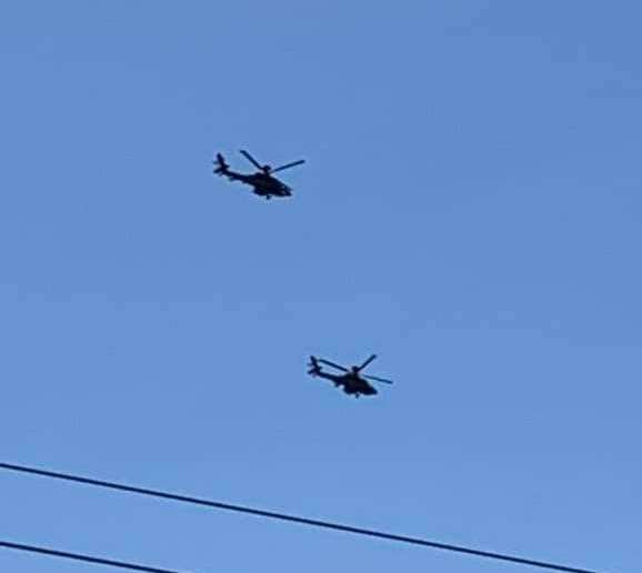 Apache helicopters have been seen flying as a pair in Strood this week
