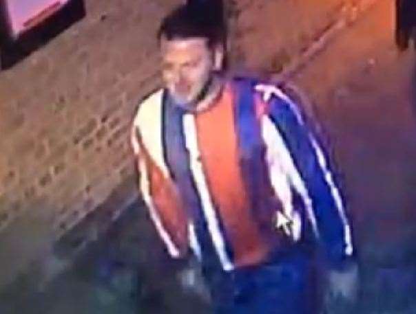 Police want to speak to this man after an 18-year-old's jaw was broken in an unprovoked attack. Picture: Kent Police (12771453)