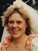 Debbie Griggs on her wedding day in 1990