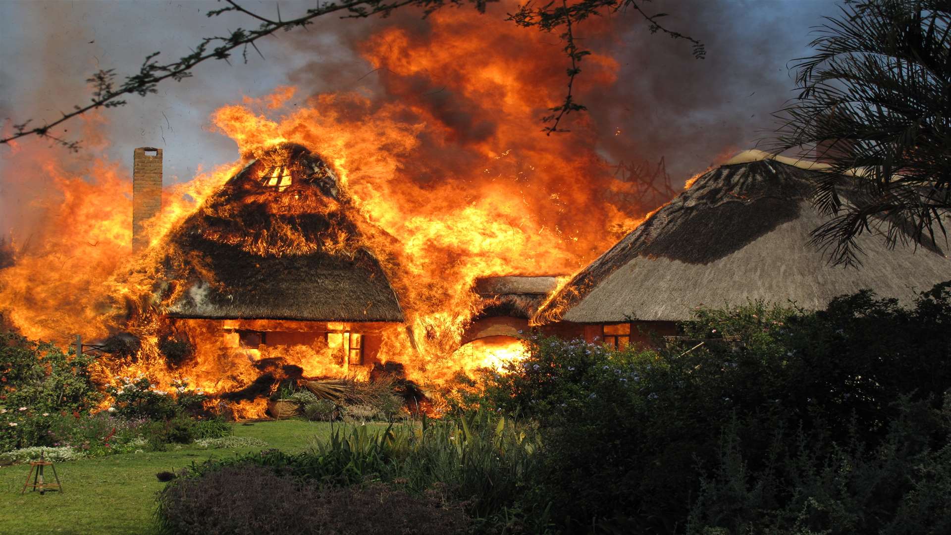 Ben Freeth's farm at Mount Carmel in Zimbabwe goes up in flames