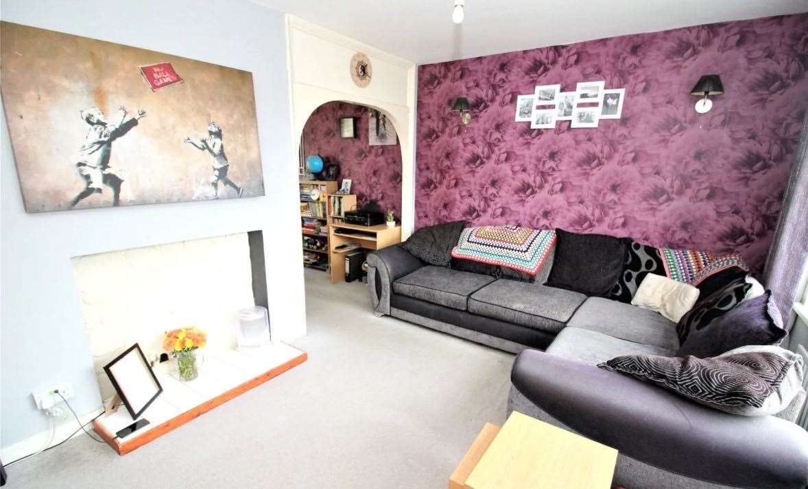 The living area inside the property in Hartshill Road, Northfleet. Picture: Zoopla