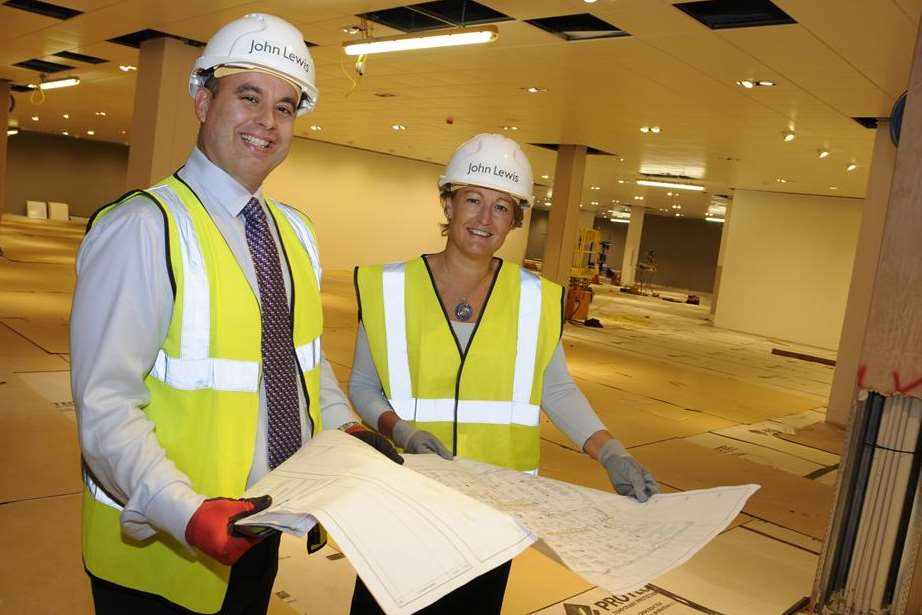 Store manager Glynis Gunning-Stevenson and occupation manager Gavin Smith on the ground floor of the new John Lewis at Home store in Ashford