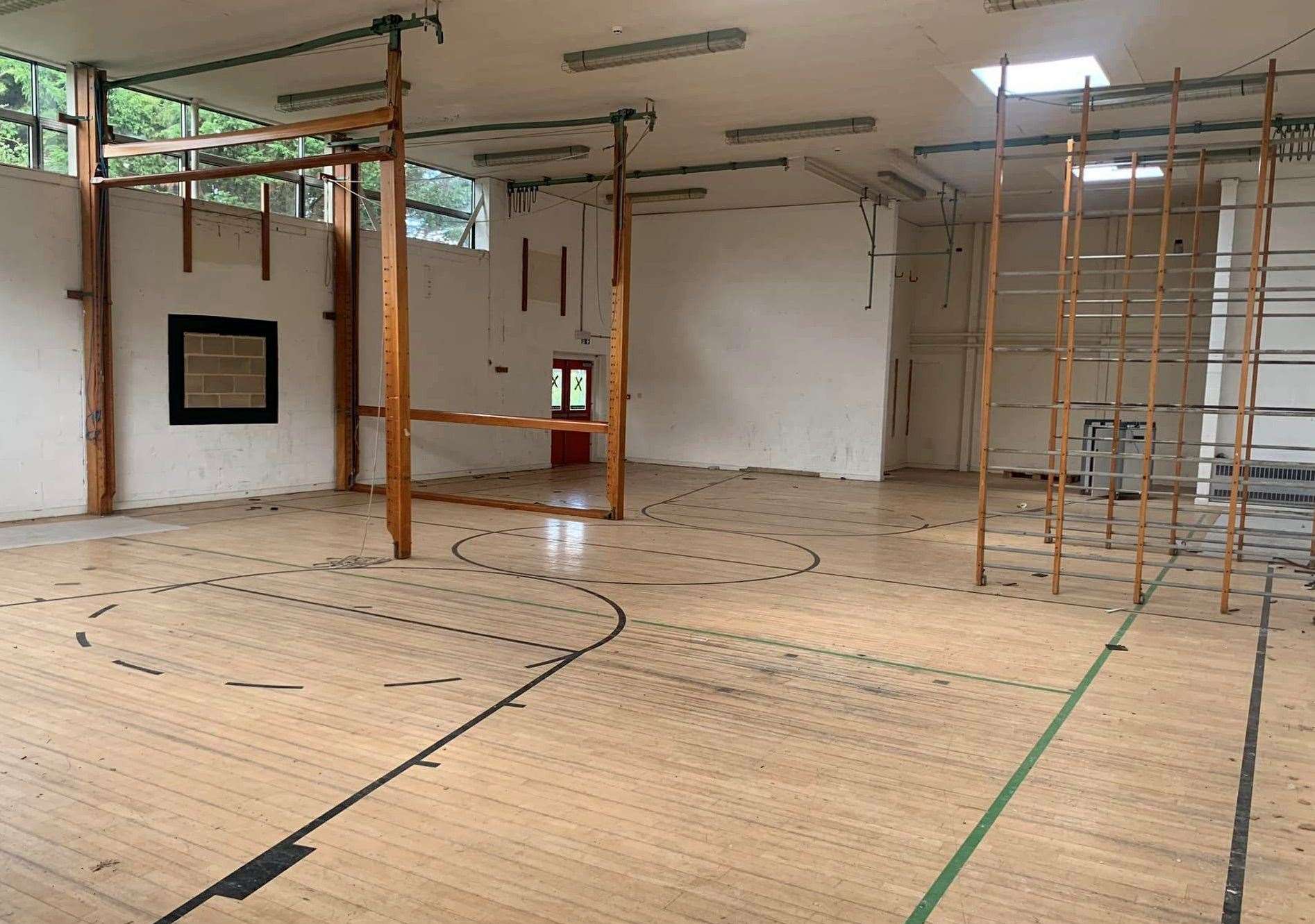 The sports gym at the school in Hextable