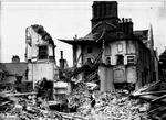The aftermath of a 1940 bombing raid