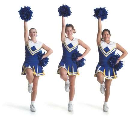 Stock picture of cheerleaders