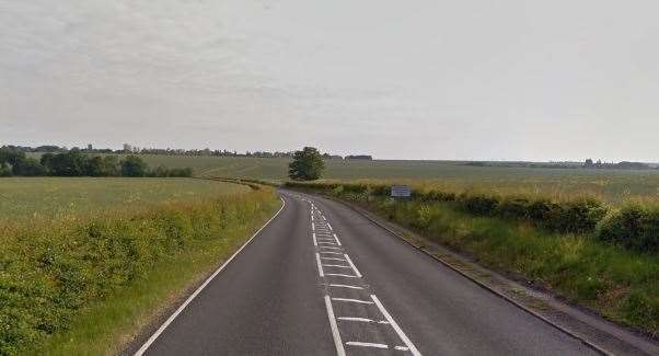 The car was stopped on the A28 in Sarre. Picture: Google street views (9794742)