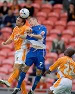 Andrew Crofts in action against Blackpool on Saturday. Picture: PHILL HAYWOOD