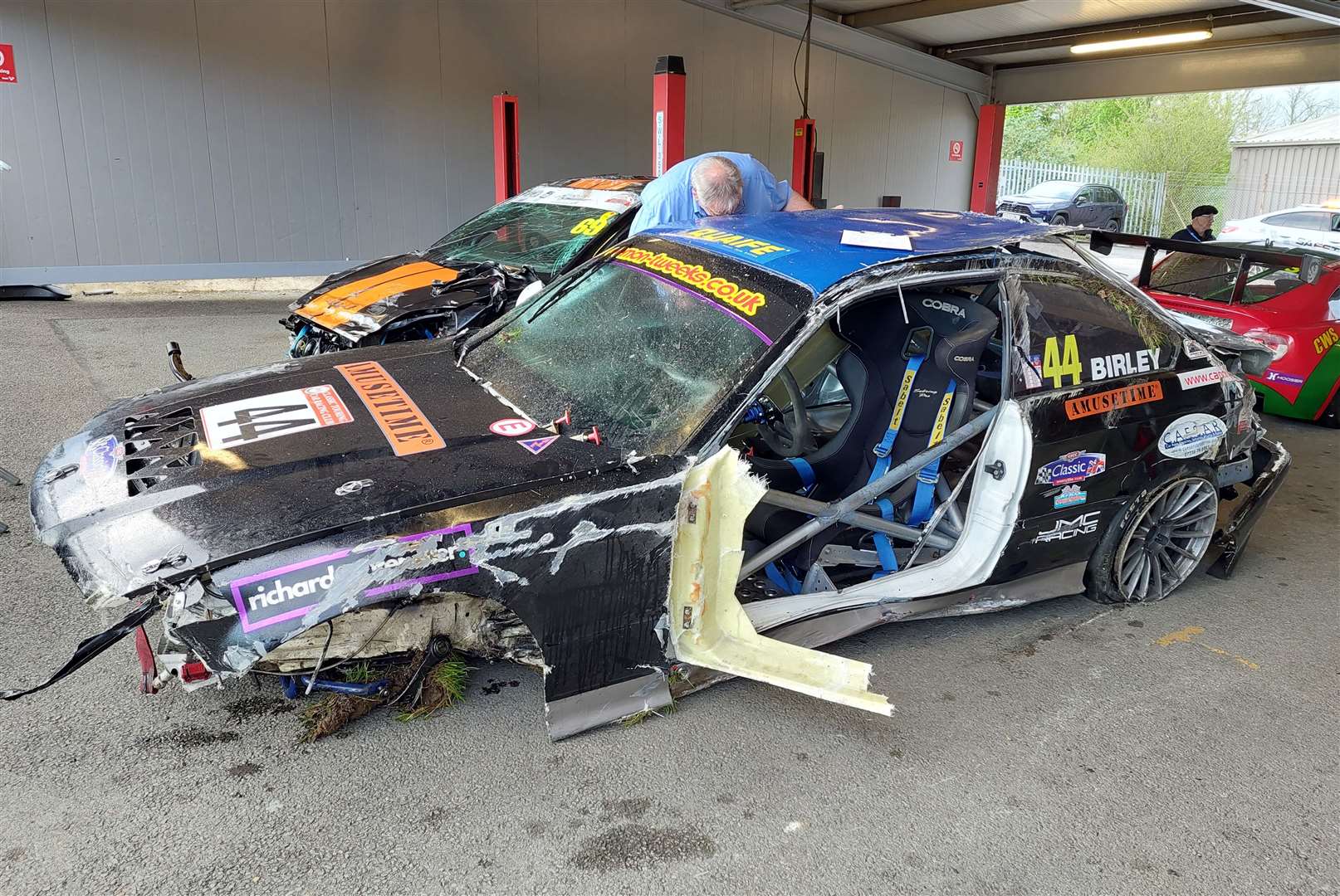 Rod Birley was involved in a huge crash at Brands Hatch on Sunday; the BMW E36 racer was leading the Classic and Modern Motorsport Club's Super Saloons when the incident happened