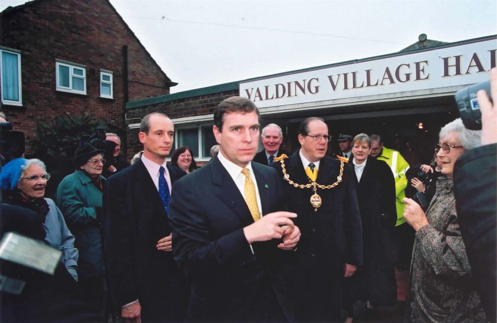 Prince Andrew visiting flood victims in Yalding
