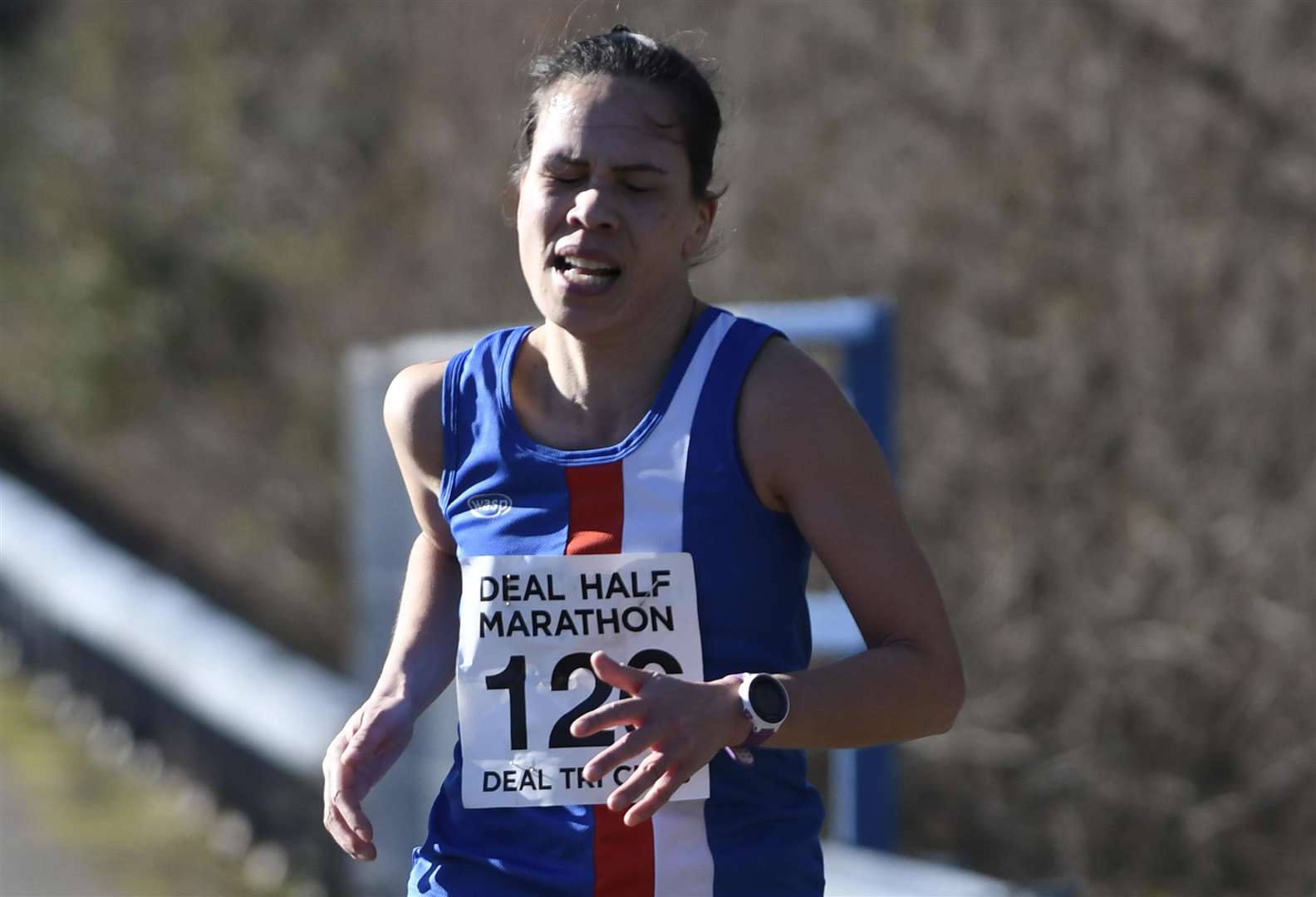 Nikki Goodwin was the first woman over the line in the Deal Half Marathon last year
