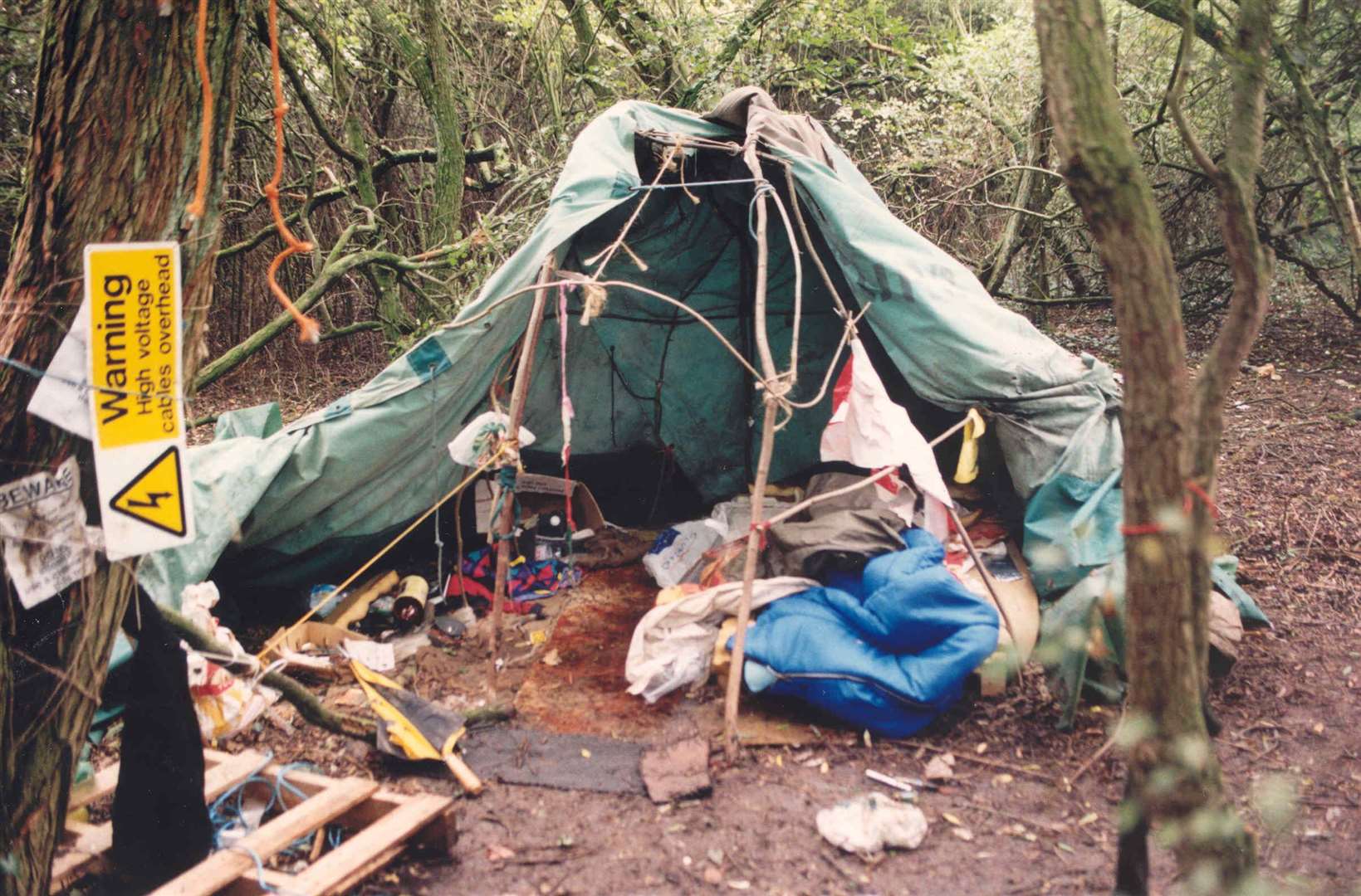 A camp used by the protesters