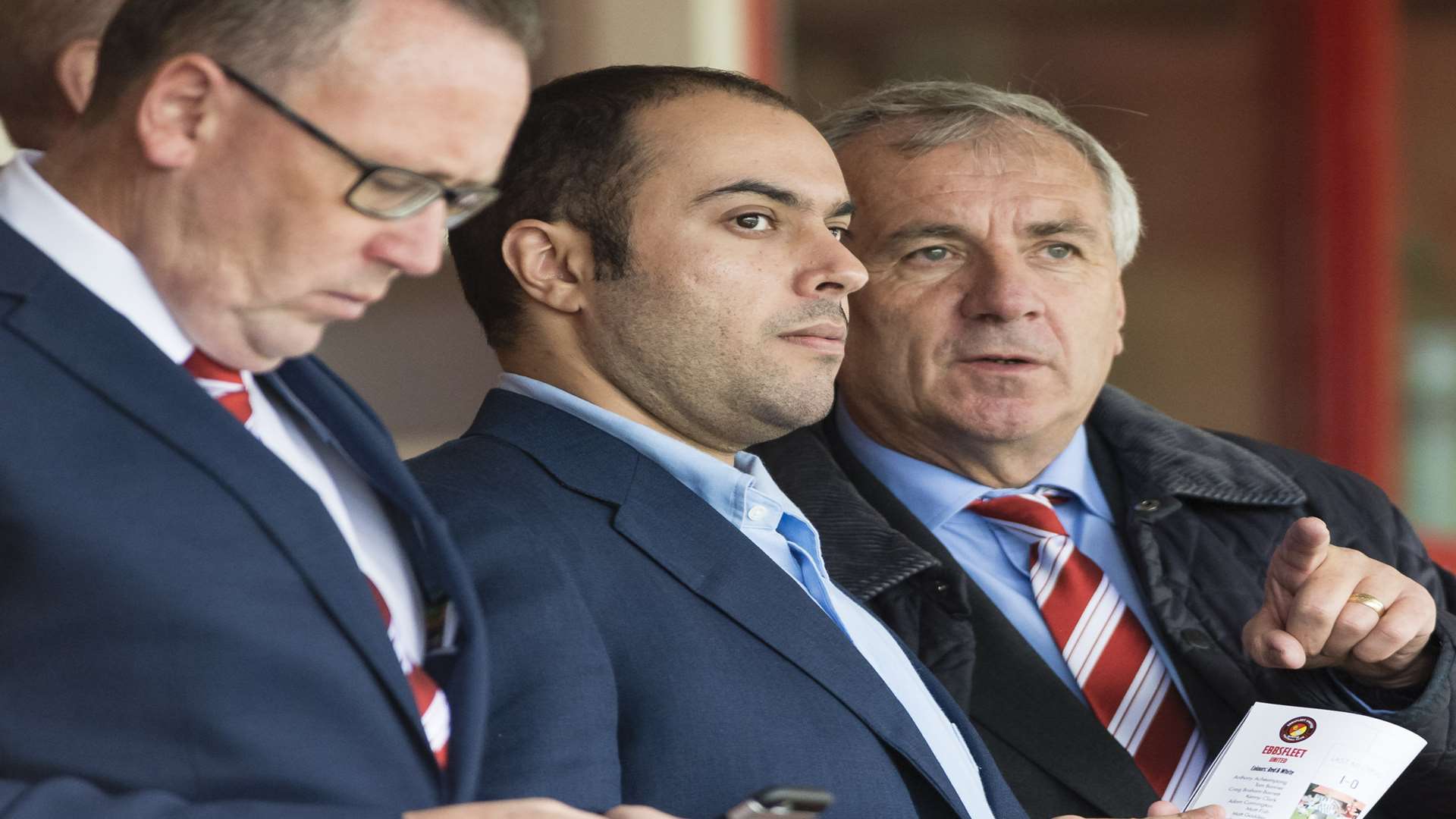 Peter Varney with Ebbsfleet owner Dr Abdulla Al-Humaidi Picture: Andy Payton