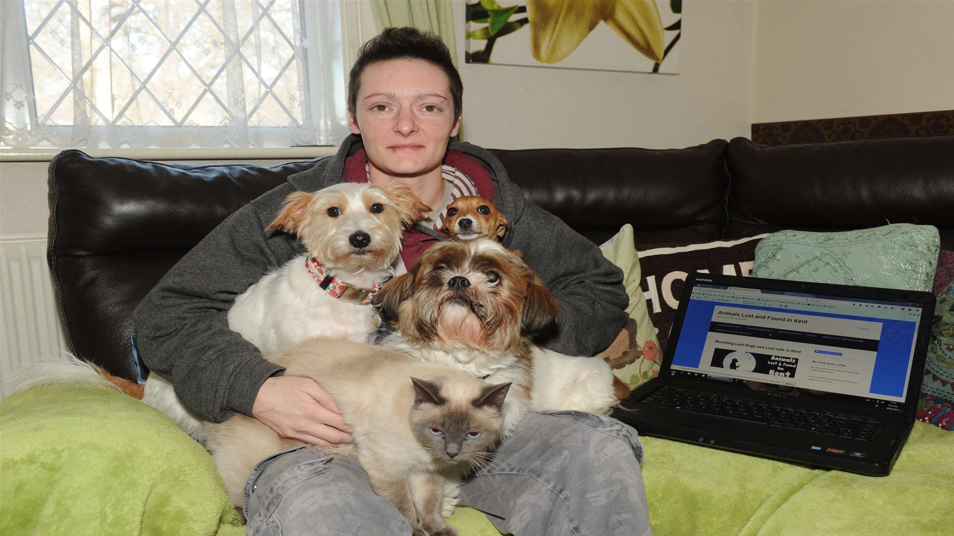 Natasha McPhee with her animals.