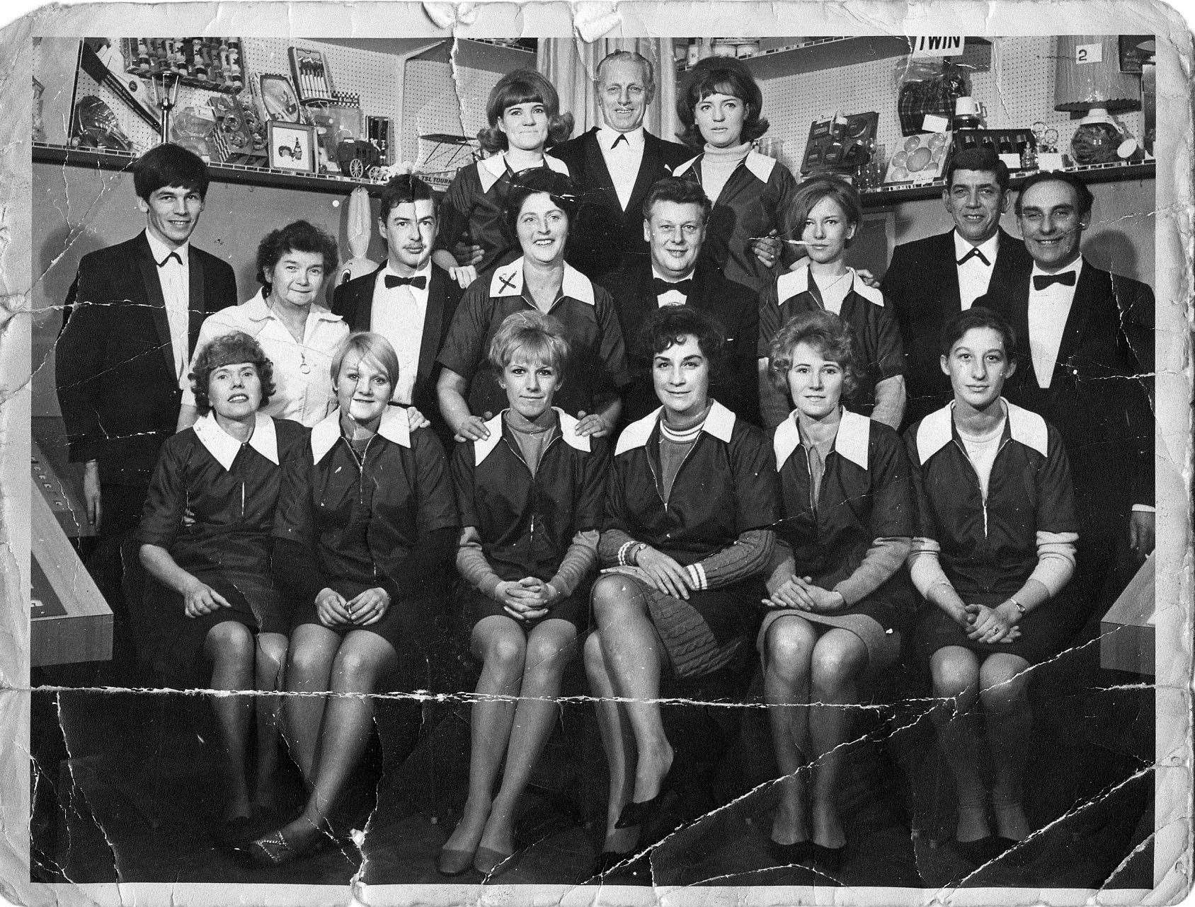 Staff at Ramsgate's Pleasurama bingo hall in the late 1960s. Picture: Lesley Dudeley