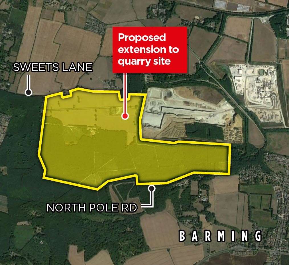 The proposed quarry extension