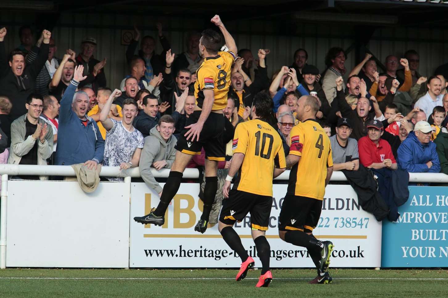 Jack Parkinson celebrates opening the scoring against Welling in the FA Cup Picture: Martin Apps