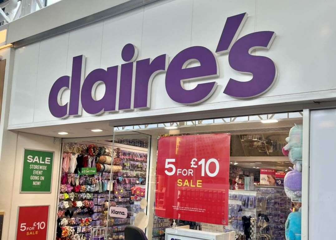 Claire’s at Hempstead Valley Shopping Centre in Gillingham has shut. Picture: Hempstead Valley Shopping Centre