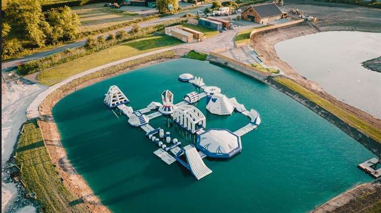 An aerial view of Whitemills Wake and Aqua Park, which bosses want to expand. Picture: Ryan Peacock