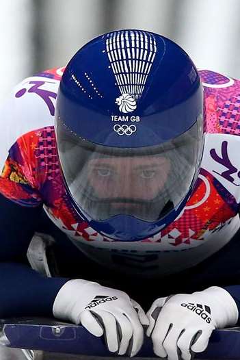 Lizzy Yarnold on her way to gold in the Skeleton in the Olympics. Picture: Getty Images Europe