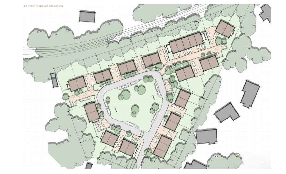 The site plan for vacant land at Stanhope Road, Dover. Picture DHA Planning for Capel Groundworks