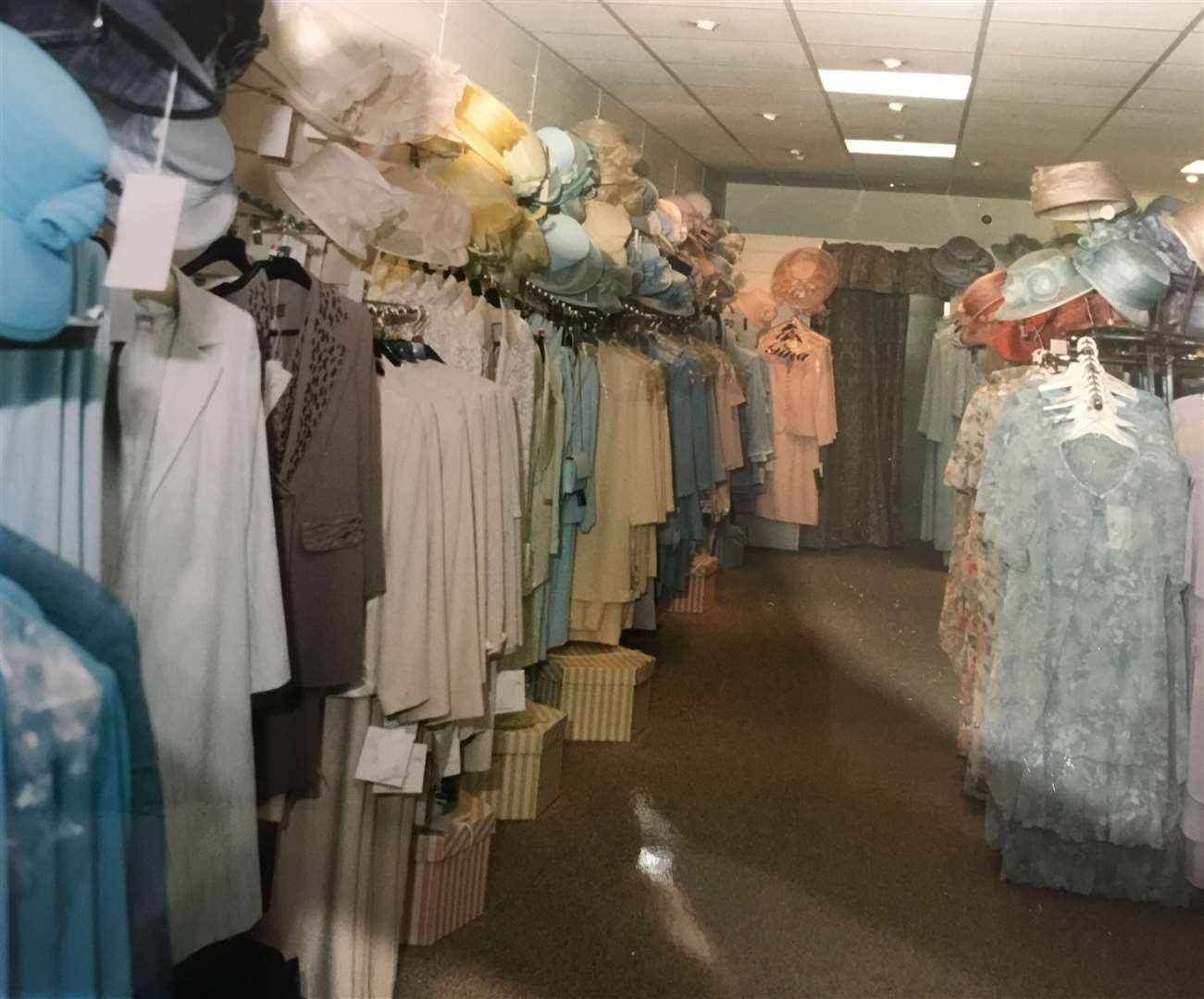 Clothing on display at the popular wedding outfit shop. Picture: Maura Thomas