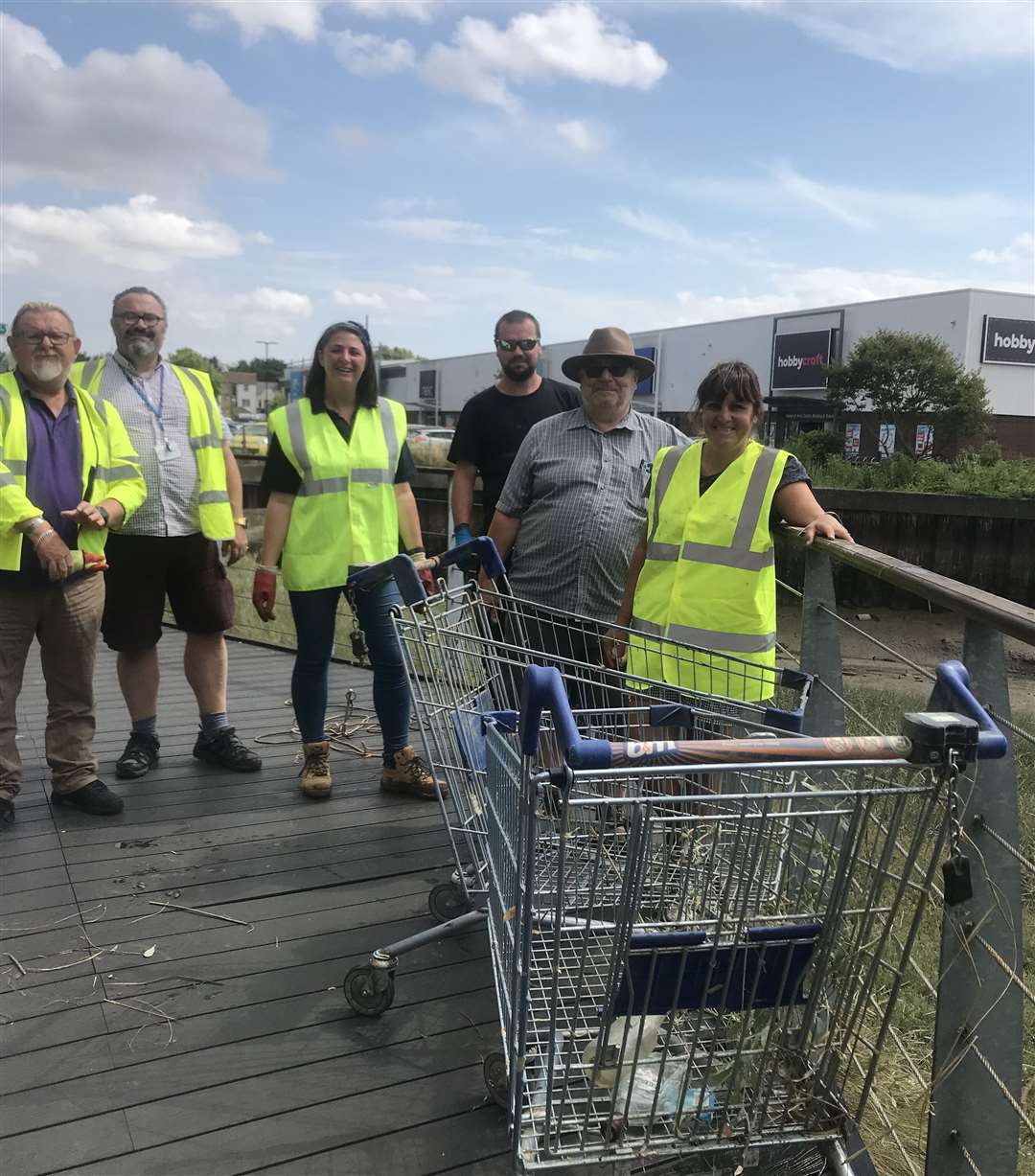 The clean-up team at Jane's Creek