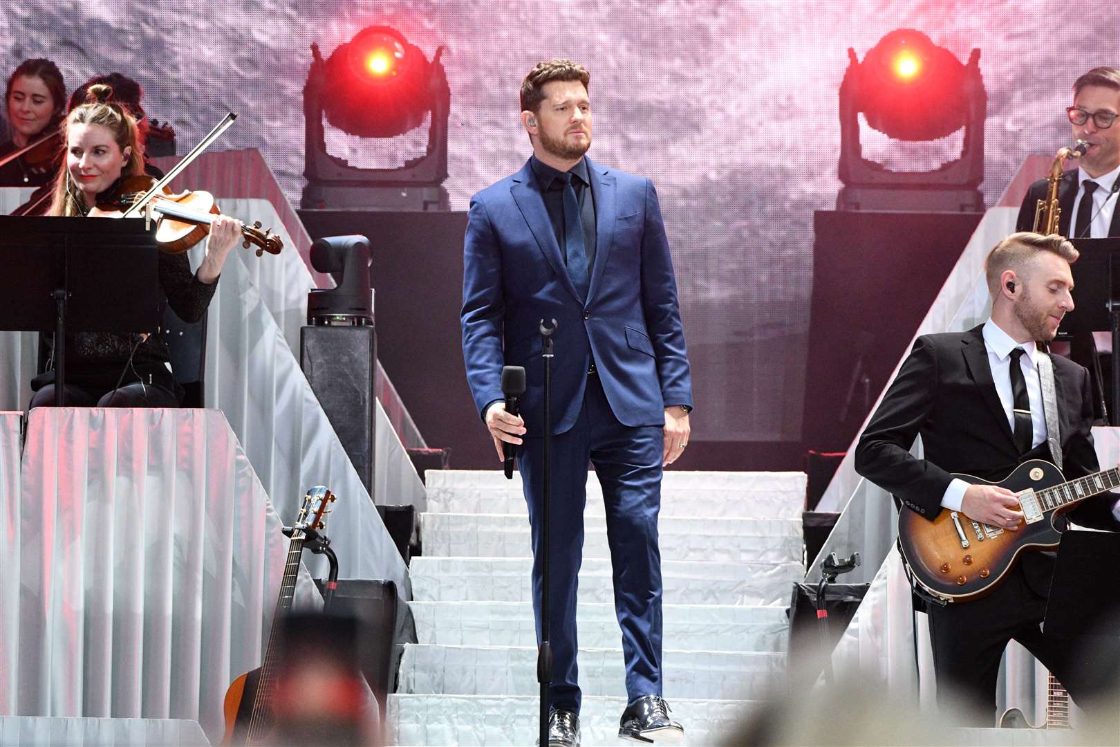 Singing superstar Michael Bublé performing in Canterbury. Picture: Barry Goodwin