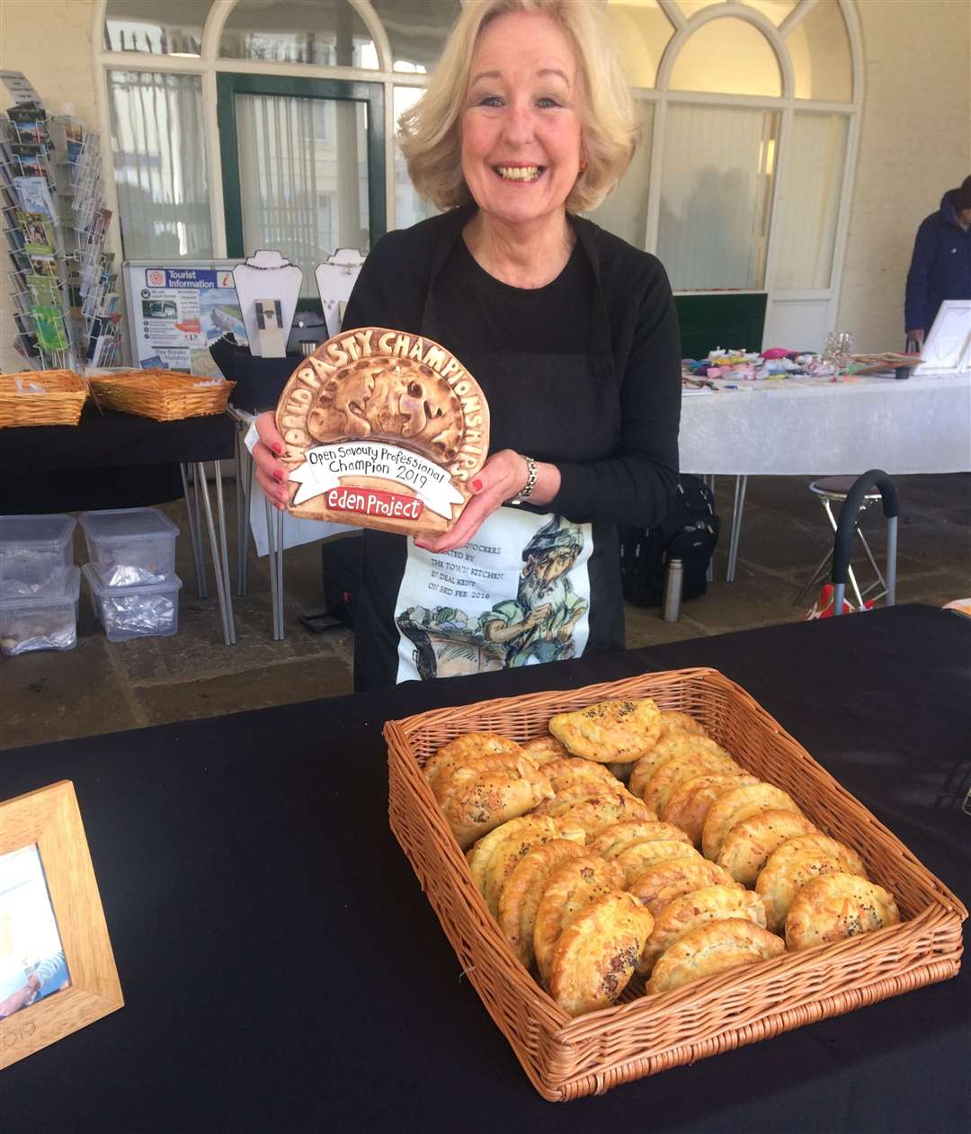 Jill Martin selling her Knockers at Deal's Friday Market