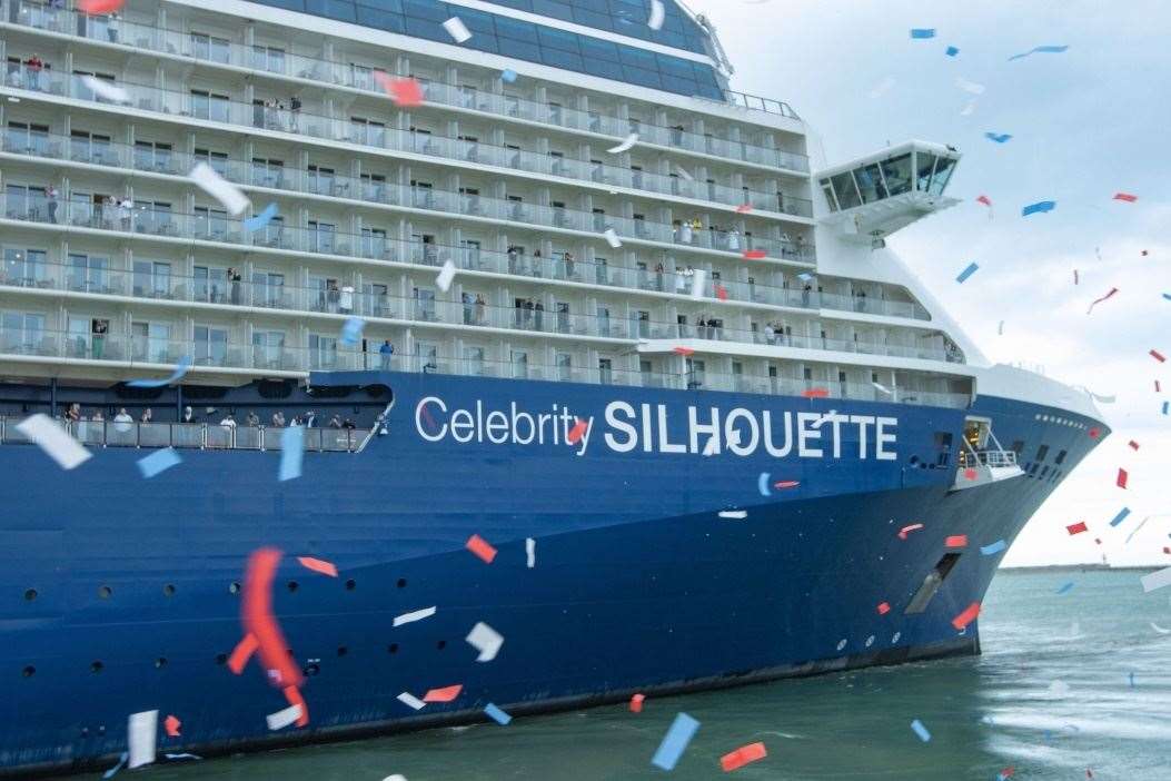 Celebrity Silhouette arrived at Dover on Sunday and is the second passenger cruise liner to do so since the pandemic. Picture Visit Kent