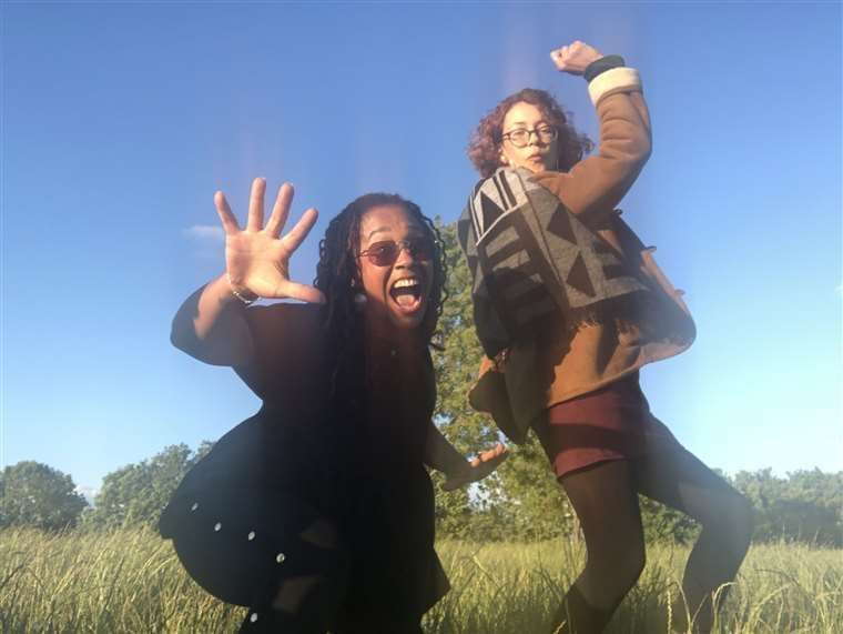 A still of Bibaa Henry and Nicole Smallman taken from Bibaa’s phone in Fryent Country Park (Met Police)
