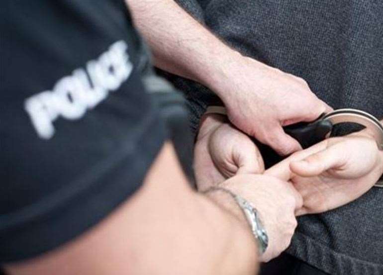 A man was arrested on suspicion of a racially aggravated public order and criminal damage to a police vehicle in Margate