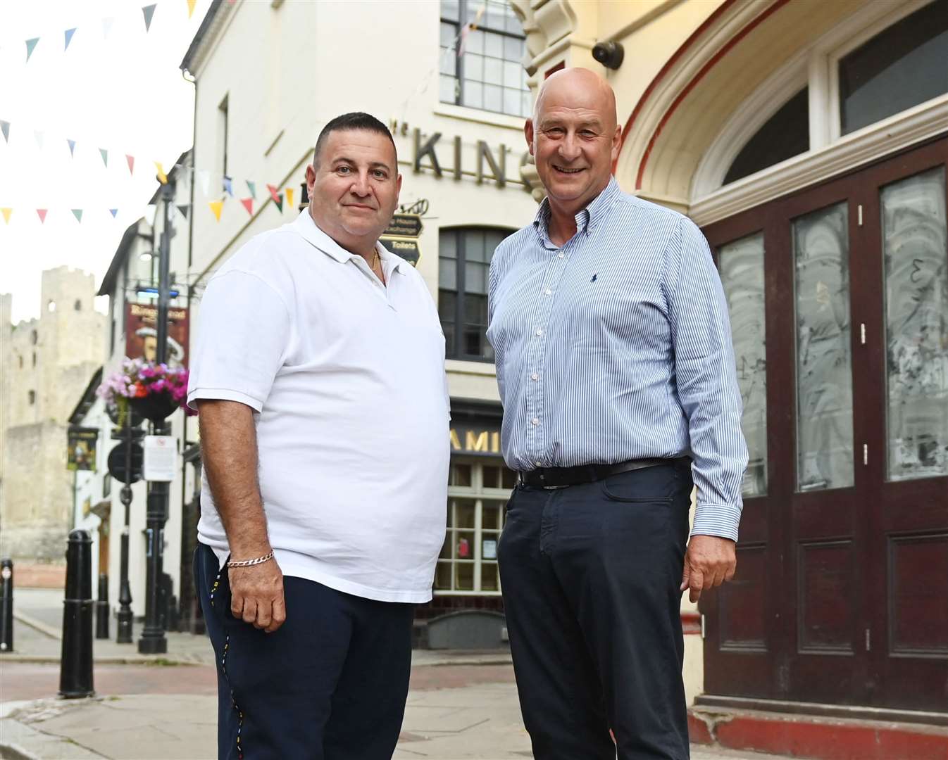 Business partners Alan Brett and Steve Pennington outside their new restaurant in Rochester. Picture: Barry Goodwin