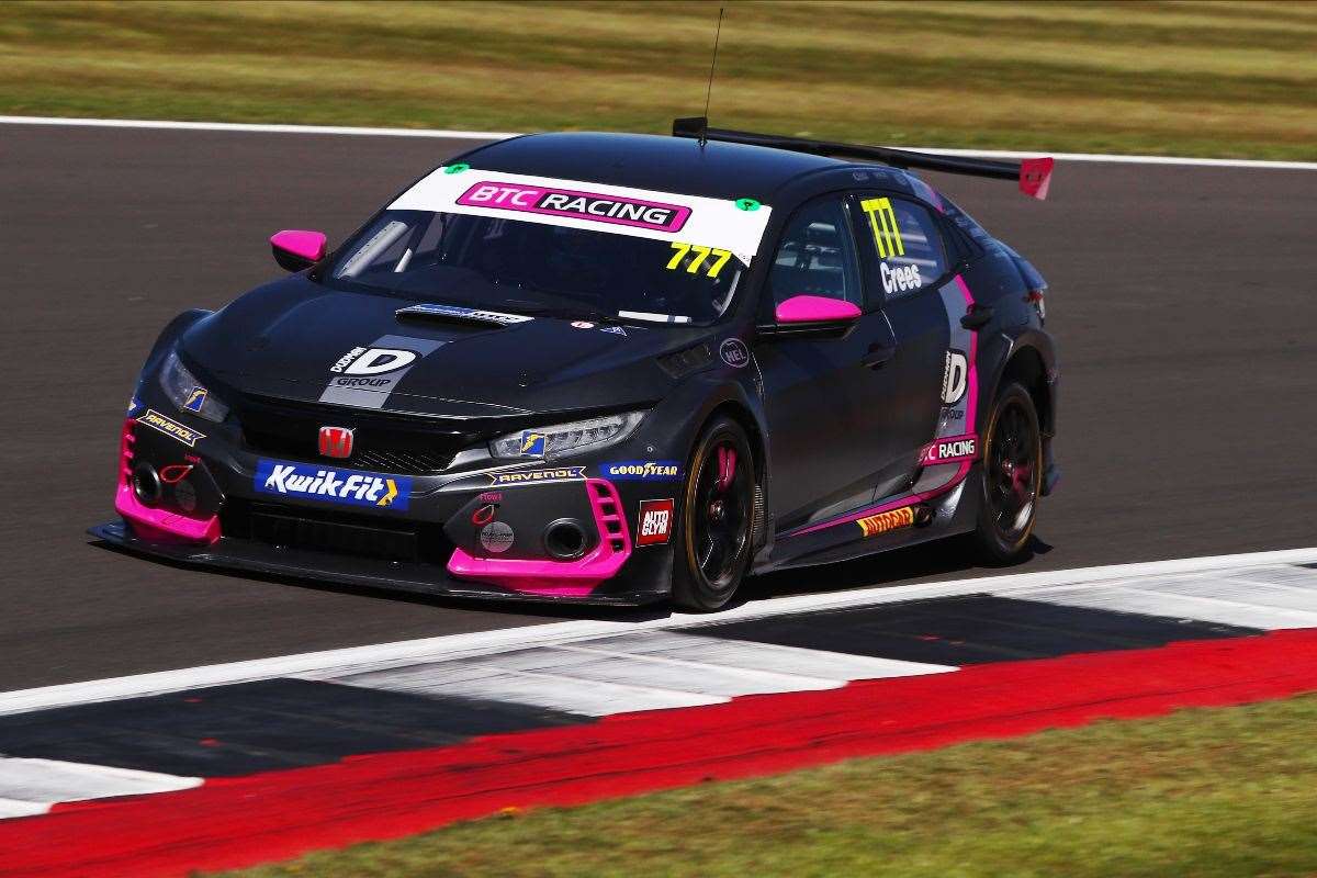 Michael Crees runs third during official testing at Silverstone ahead of the British Touring Car Championship season Picture btcc.net