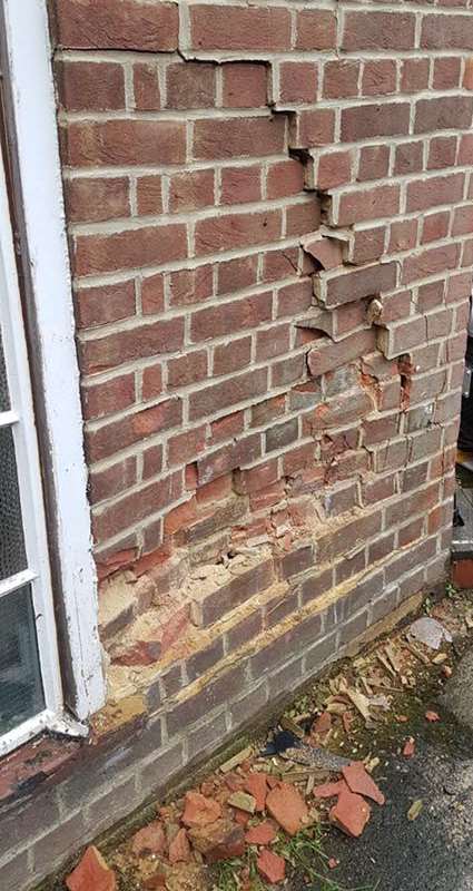 The wall has been damaged. Credit: Tenterden Jewel of the Weald Facebook page