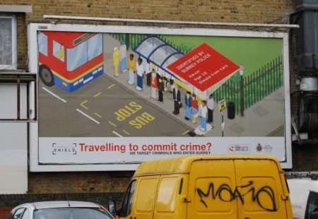 Advertising will appear on billboards in the area to try and warn cross-border criminals of the new campaign by Surrey Police