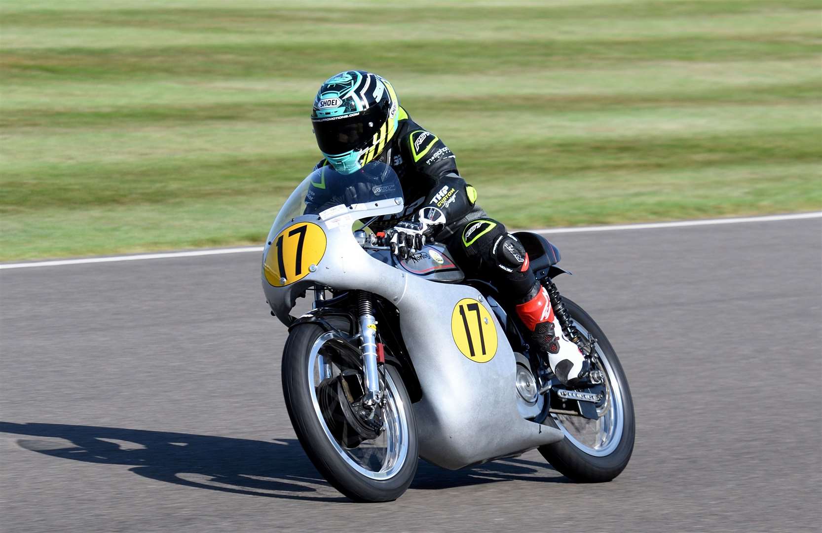 Tommy Hill crashed out of the Barry Sheene Memorial Trophy, riding a 1961 Norton Manx 30M. Picture: Simon Hildrew
