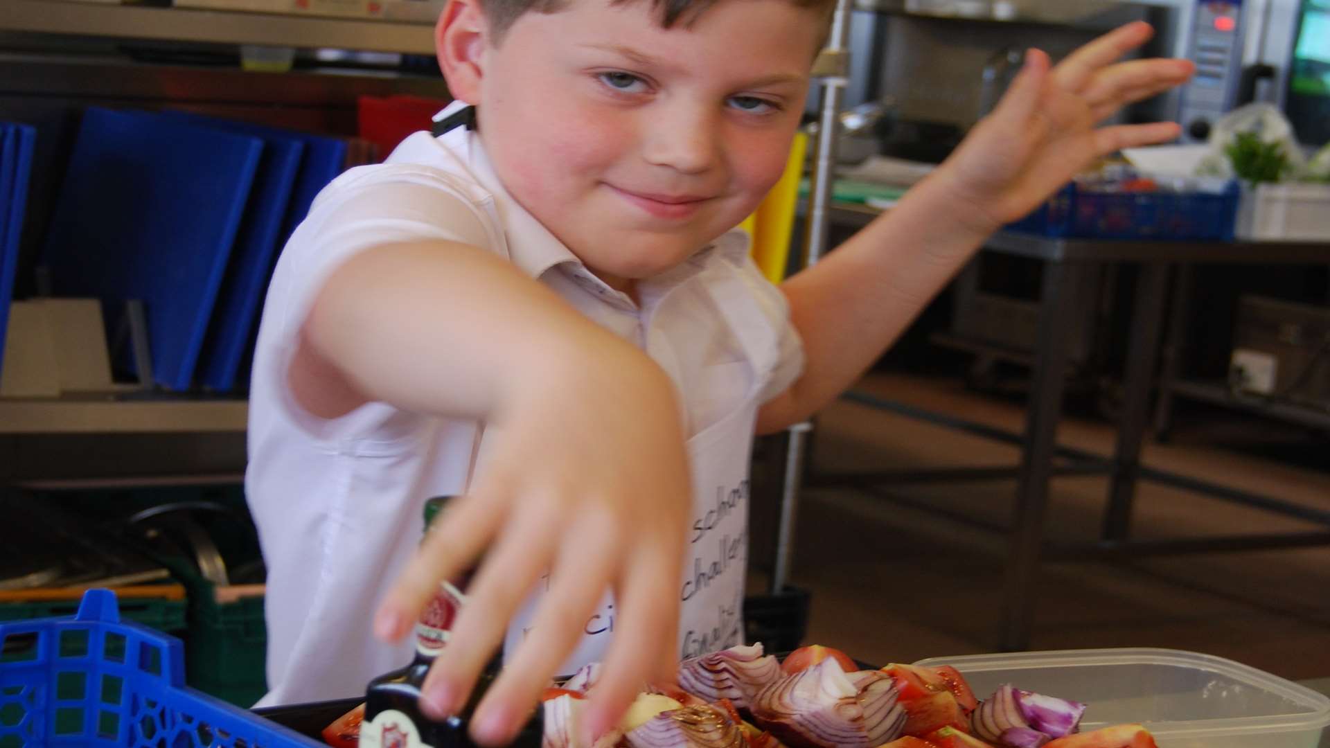 Ryan Gittins from Minster Primary School took first place in the six to eight category with his dish; our daily favourite tray bake.