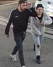 Police have released this CCTV image of two people they believe could help with their enquiries Picture: Kent Police