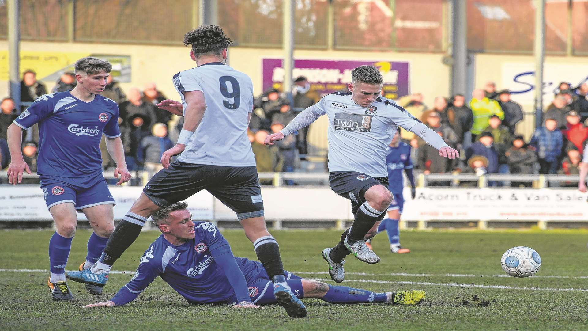 Andy Pugh looks for a way through the Truro defence Picture: Andy Payton