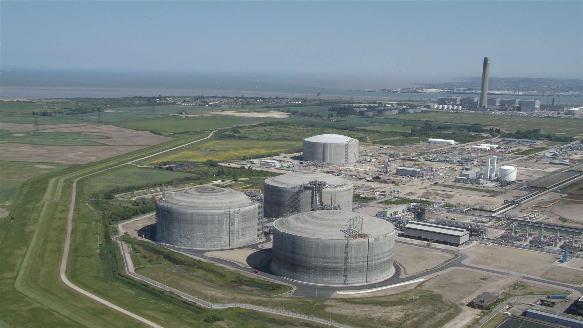 The National Grid LNG importation terminal at the Isle of Grain